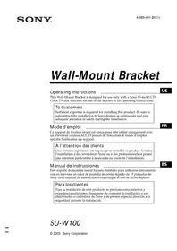 Notice SONY SUW100 TV Stand