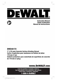 Notice DEWALT DWE46172 Power tool accessory
