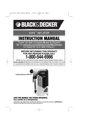 Notice BLACK & DECKER VPX1501 Compressor