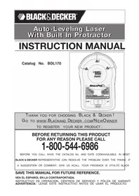 Notice BLACK & DECKER BDL170 Pointeur laser
