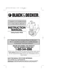 Notice BLACK & DECKER RP250 Router