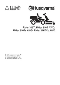 Notice HUSQVARNA RIDER 316T AWD Tracteur de jardin