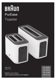 Notice BRAUN PUREASE HT3010 Toaster