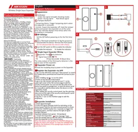 Notice Hikvision DSPMWI1 Alarme de sécurité