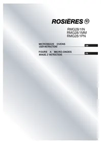 Notice ROSIERES RMG281MM Microwave Oven