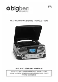 Notice BIGBEN TD016 Platine_disque