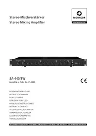 Notice Monacor SA440SW System hi-fi