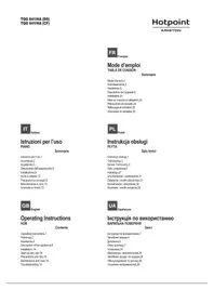 Notice HOTPOINT TQG 641 HA(DS) Cuisinière