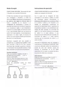 Notice Computherm WPR90GC Thermostat