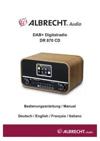 Notice ALBRECHT DR 870 CD Radio