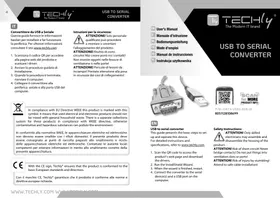 Notice Techly IDATA USB2SER1A Câble pour ordinateur et périphérique