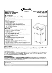 Notice Suncast GH1732J Poubelle
