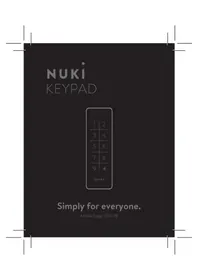 Notice Nuki KEYPAD 2.0 Système d'alarme