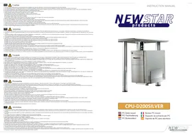 Notice Newstar CPUD200SILVER Support pour ordinateur