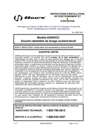 Notice Haws 8356WCC Système de douche