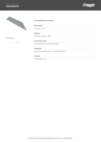 Notice HAGER AKE2000702 Accessoire électrique