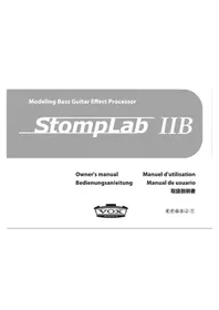 Notice VOX STOMPLAB IIG Pédalier d'effets pour guitare basse