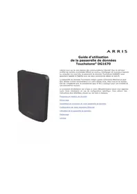 Notice Arris TOUCHSTONE DG1670A Routeur