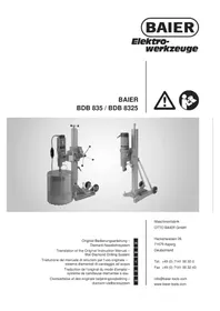 Notice Baier BDB 8325 Perceuse