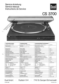 Notice DUAL CS 3700 Platine_disque