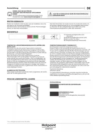 Notice HOTPOINT HABUFZ011 Congélateur