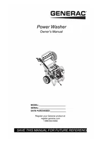 Notice Generac G0065650 Nettoyeur haute pressio