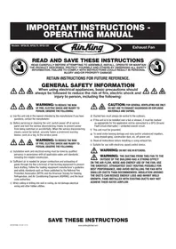 Notice Air King BFQL50 Basket