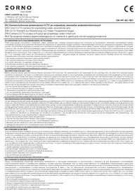 Notice ORNO ORMTBC1811 Caméra de surveillance