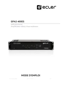 Notice Ecler GPA2400ES Recepteur