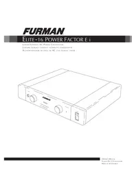 Notice Furman ELITE16 POWER FACTOR E I Conditionneur de courant électrique