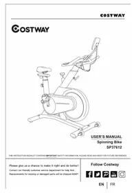 Notice COSTWAY SP37612 Formateur de vélo d'intérieur