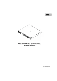 Notice CyberPower OR1500ERM1U Uninterruptible power supply
