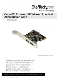 Notice StarTech.com PEXUSB3S23 Carte d'extension informatique