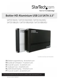 Notice StarTech.com SAT3510U2VEU Boîtier de disque dur externe