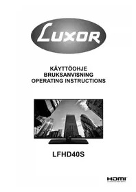 Notice Luxor LFHD40S TV