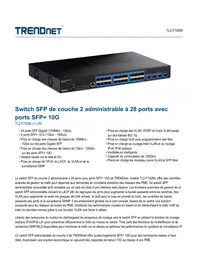 Notice TRENDNET TL2F70284 Switch réseau