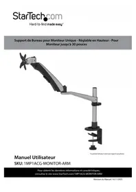 Notice StarTech.com 1MP1ACGMONITORARM Support écran plat