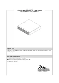 Notice Middle Atlantic UPSOLEBPR1 Alimentation d'énergie non interruptible