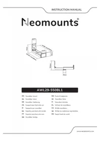 Notice NeoMounts AWL29550BL1 Support des enceintes