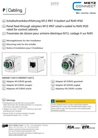 Notice Metz Connect MWN811A415 Capteur