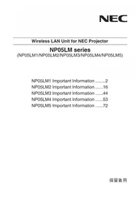 Notice NEC NPME403U 投影仪