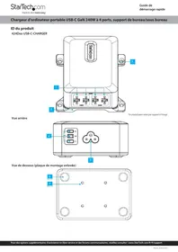 Notice StarTech.com 424DEUUSBCCHARGER Chargeur de piles