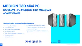 Notice MEDION AKOYA T80 Ordinateur