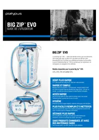 Notice Platypus BIG ZIP EVO Gourde d'hydratation
