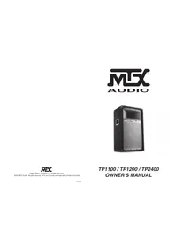 Notice MTX Audio THUNDERPRO2 TP2400 Haut-parleur