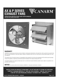 Notice Canarm AX201M Ventilateur