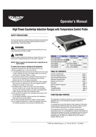 Notice Vollrath HPI4380002 Cocina