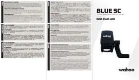 Notice Wahoo BLUE SC Capteur de vitesse et cadence pour vélo