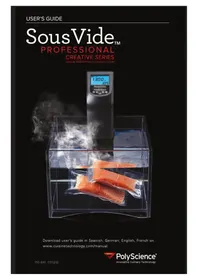 Notice PolyScience THE SOUS VIDE PROFESSIONAL CREATIVE SERIES SVCRC5 Appareil de cuisson