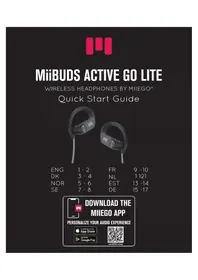 Notice Miiego MIIBUDS ACTIVE GO LITE Ecouteur